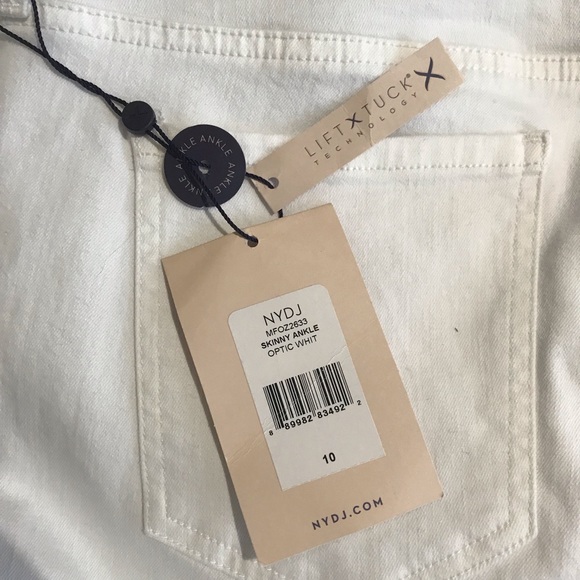 NYDJ Skinny Ankle Jeans Optic White - Picture 5 of 11